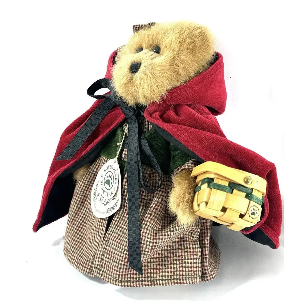 Boyds Bears Bailey Bear Red Riding Hood Cape Plush 9” Style 9199-15 w Tags